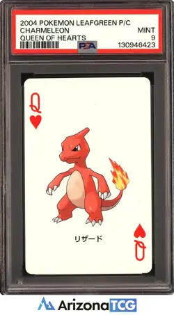 Pokemon 2004 Charmeleon Queen Of Hearts LeafGreen Playing Card Japanese PSA 9 - Image 1