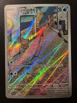2023 Pokemon Scarlet & Violet Slowpoke IR 204/198 ILLUSTRATION RARE HOLO Card! - Image 1