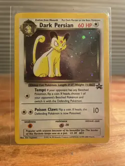 Pokemon TCG Dark Persian Promo 1999-2000 #17 Rare Holo Card Near Mint Condition - Image 1