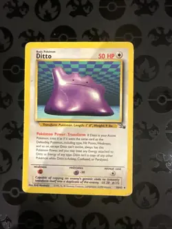 Pokemon TCG Ditto Fossil 18, Regular Unlimited Rare Card - Image 1