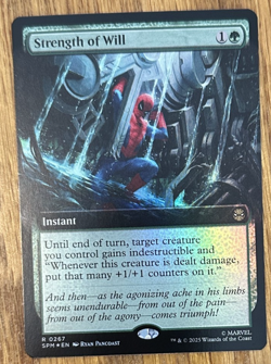 MTG Marvel Spider-Man, Strength of Will - Extended Art Foil - Image 1