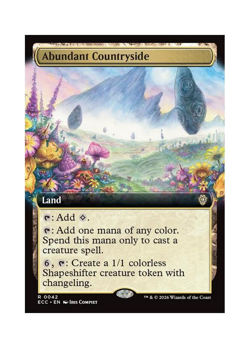 Magic the Gathering MTG ECC Abundant Countryside 42 Regular Near Mint - Image 1