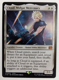 Cloud, Midgar Mercenary (0010) Final Fantasy FIN, Magic MtG, Regular - NM! - Image 1