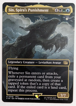 Sin, Spira's Punishment (0348) Borderless, Final Fantasy FIN, Magic MtG, Reg NM! - Image 1