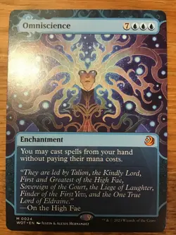 Omniscience NM MYTHIC MTG Wilds of Eldraine: Enchanting Tales [WOT] Mint Regular - Image 2