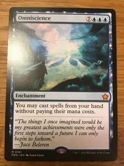 Omniscience NM MYTHIC MTG Foundations [FDN] Blue Enchantment Near Mint Regular - Image 2