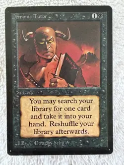 MTG 1993-Beta Limited Edition-Original-untouched-Demonic Tutor - Image 1