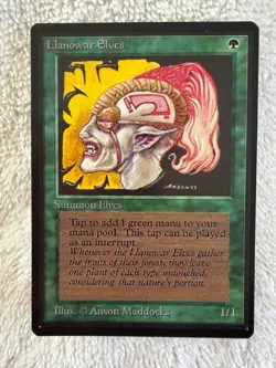 MTG 1993-Beta Limited Edition-Original-untouched-Llanowar Elves - Image 1