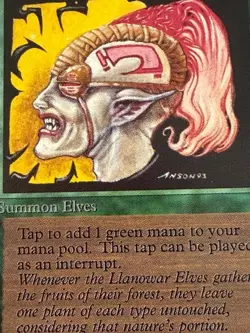 MTG 1993-Beta Limited Edition-Original-untouched-Llanowar Elves - Image 2