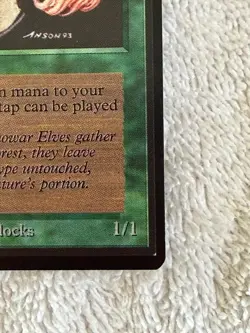MTG 1993-Beta Limited Edition-Original-untouched-Llanowar Elves - Image 4