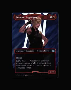 MTG: Prompto Argentum (Borderless) (Surge Foil) #532 U Foil NM FINAL FANTASY - Image 1