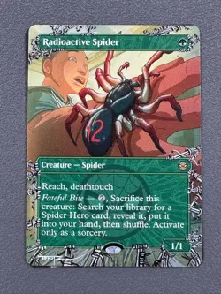 Radioactive Spider MTG Marvel's Spider-Man Hand Painted Full Altered Art Tentz - Image 1