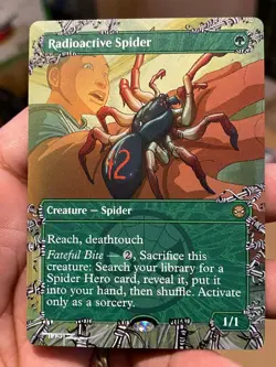 Radioactive Spider MTG Marvel's Spider-Man Hand Painted Full Altered Art Tentz - Image 2
