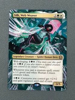 Silk, Web Weaver MTG Marvel's Spider-Man Hand Painted Extended Full Altered Art - Image 1