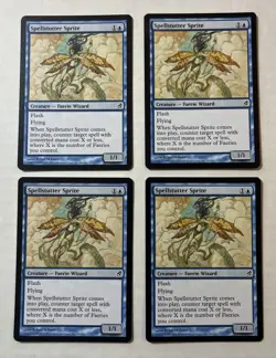 Spellstutter Sprite X4 Playset - Mint Pack Fresh - Lorwyn MTG Magic Card English - Image 1
