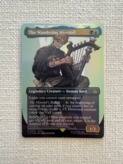 The Wandering Minstrel (Borderless Foil) R0403 Final Fantasy FIN Magic MTG NM - Image 1