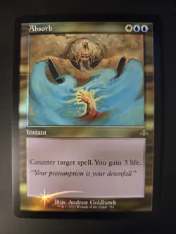 Absorb NM FOIL RETRO Dominaria: Remastered MTG FREE SHIPPING - Image 1