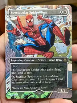 Spectacular Spider-Man #14 MTG Marvels Spider-Man Hand Painted Altered Art Tentz - Image 2