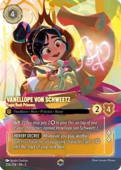 Lorcana Vanellope von Schweetz - Sugar Rush Princess - 206/204 - Enchanted - Hol - Image 1