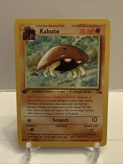 1999 Pokemon Fossil 1st Edition Kabuto #50/62 Card - Image 1