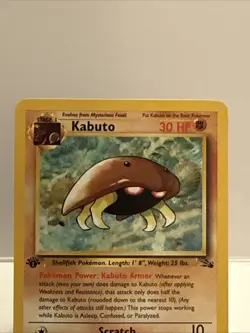 1999 Pokemon Fossil 1st Edition Kabuto #50/62 Card - Image 2