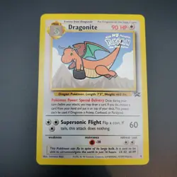 Pokemon TCG Promo Dragonite 5 Kid’s WB Rare Black Star Gold Foil Lettering 1999 - Image 2