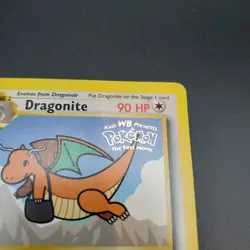 Pokemon TCG Promo Dragonite 5 Kid’s WB Rare Black Star Gold Foil Lettering 1999 - Image 3