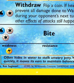 Pokemon WARTORTLE Base Set 2 Edition INK DOT ERROR Non Holo MISPRINT Card 63/130 - Image 2