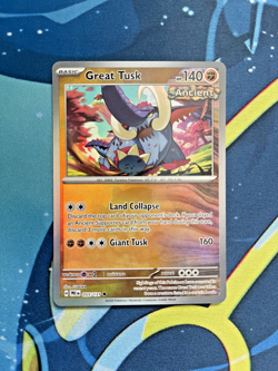 GREAT TUSK 055/131 PRISMATIC EVOLUTIONS POKEMON (POKE BALL HOLO, NM) - Image 1