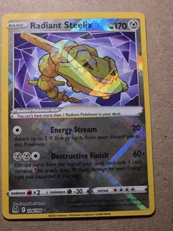 Pokemon TCG Radiant Steelix Ultra Rare Card 124/196 Lost Origin - Image 1