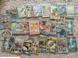 Pokemon Card Lot 10 Official TCG Cards Ultra Rare Included EX GX V MEGA + HOLOS - Image 1