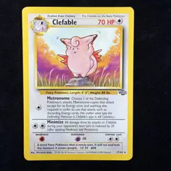 Vintage Pokemon Clefable 17/64 Jungle Non-holo Rare WotC 1999 NM - Image 1