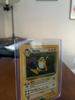 Pokemon Base Set Raichu Holo 014/102 Rare LP - Image 3