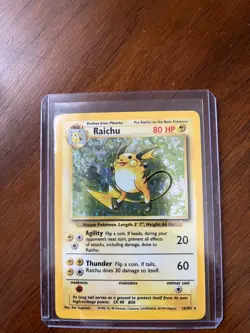 Pokemon Base Set Raichu Holo 014/102 Rare LP - Image 4