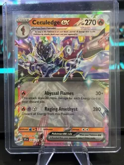Ceruledge ex 036/191 Double Rare Pokemon TCG SV08: Surging Sparks NM - Image 1