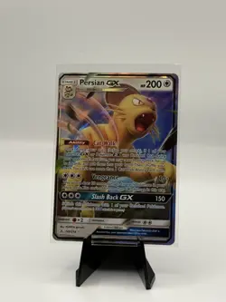 Persian GX 149/214 Ultra Rare Sun and Moon Unbroken Bonds Holo Pokemon - Image 1