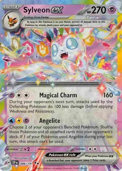 Sylveon ex 086/191 Double Rare Surging Sparks Pokemon Reverse Holo NM - Image 1
