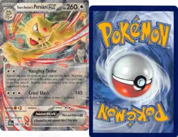 Team Rocket's Persian ex 150/182 Destined Rivals Pokemon Reverse Holo NM - Image 3