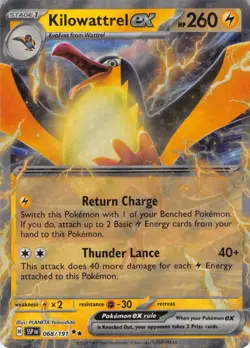 Kilowattrel ex 068/191 Double Rare Surging Sparks Pokemon NM - Image 1