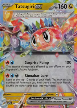 Tatsugiri ex 142/191 Double Rare Surging Sparks Pokemon NM - Image 1