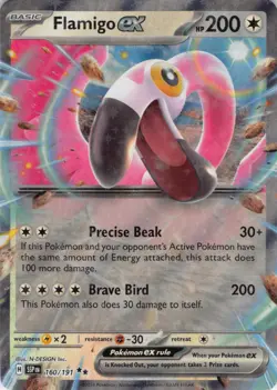 Flamigo ex 160/191 Double Rare Surging Sparks Pokemon NM - Image 1