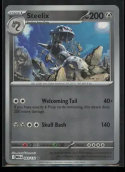 Steelix 093/132 Pokemon Mega Evolution Rare Near Mint Reverse Holo - Image 1