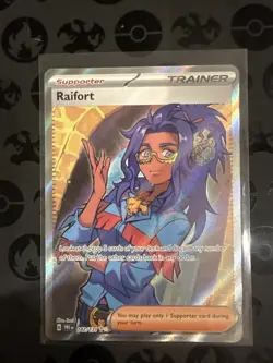 Pokemon TCG Raifort Trainer Prismatic Evolutions 142/131 Double Rare - Image 1