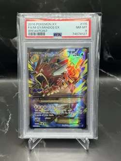Pokemon M Gyarados EX (Full Art) 115/122 Breakpoint Holo PSA 8 - Image 1