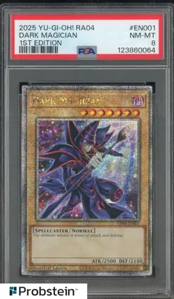 2025 Yu-Gi-Oh! TCG RA04 1st Edition #EN001 Dark Magician PSA 8 NM-MT - Image 1