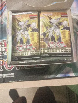 Yu-Gi-Oh! Eternity Code Opened Booster Box 1st Edition. 4 Packs, 160+CMNS, + Box - Image 2