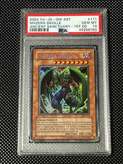 YUGIOH PSA 10 2004 Mazera Deville AST-111 Secret Rare 1st Edition *8760 - Image 1