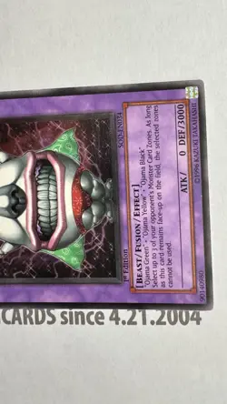 2004 YUGIOH 1ST ED SOD-EN034 OJAMA KING Ultimate Rare NM - Image 3