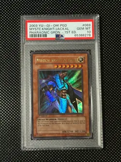 YUGIOH PSA 10 2003 Mystical Knight of Jackal PGD-069 Ultra Rare 1st Edition *278 - Image 1
