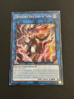 Yu-Gi-Oh! Unchained Soul Lord of Yama MP24-EN101 1st Edition Prismatic Secret NM - Image 1